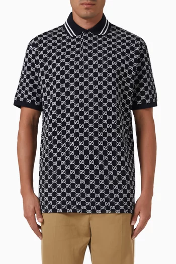 GG Jacquard Polo in Cotton-jersey