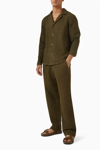 Turtle Ayora Pants in Waffle-weave