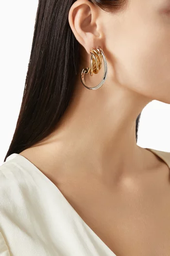 Chelsea Hoops in 12kt Gold and Silver-plated Brass