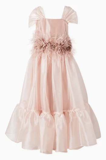 Floral Applique Maxi Dress
