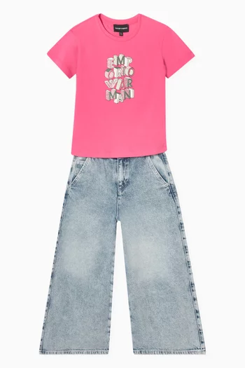 Wide-leg Jeans in Denim