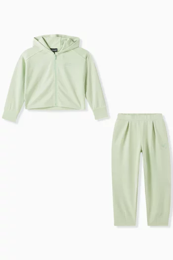 Embroidered Tracksuit Set in Jersey