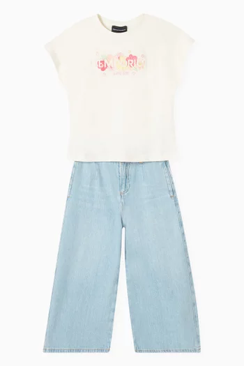 Wide-leg Jeans in Denim