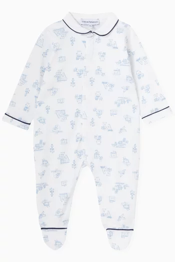 Logo Onesie in Cotton