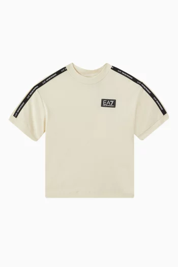 EA7 Train Logo Series Tape T-shirt in Cotton