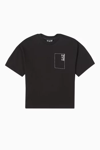 EA7 Logo-print T-shirt in Cotton-jersey