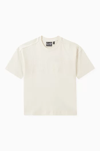 EA7 Train Series Oversize Logo T-shirt in Cotton