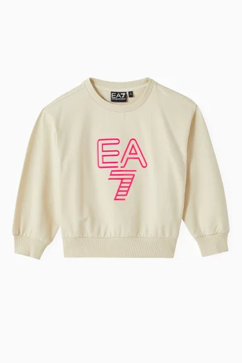 EA7 Logo Sweatshirt in Cotton-jersey