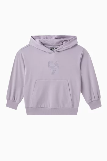 EA7 Logo Hoodie in Cotton