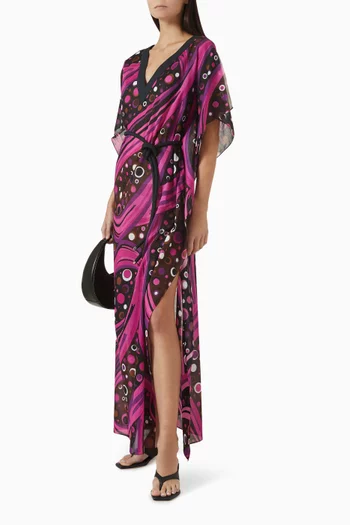 Fontane Belted Kaftan in Cotton