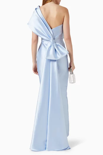 One-shoulder Bow Gown