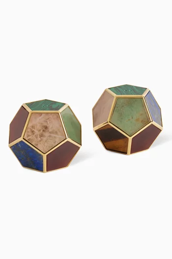 Pentagon Spice Jewels in 24kt Gold-plated Brass, Set of 2