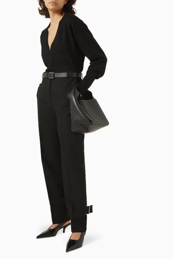 Deep V-neckline Top in Knit