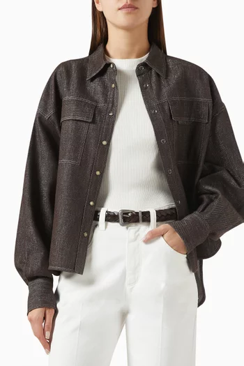 Braided Belt in Leather