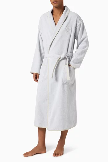 Belted Bathrobe in Cotton-terrycloth