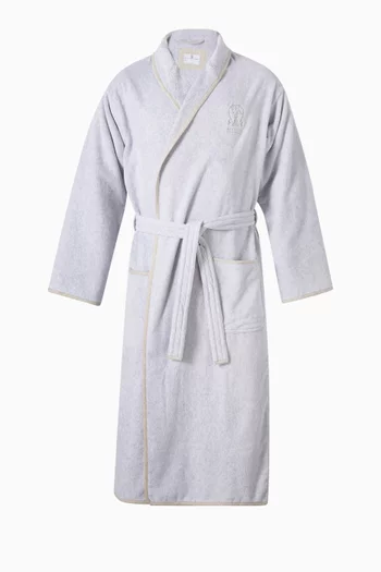 Belted Bathrobe in Cotton-terrycloth