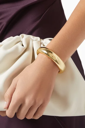 Small Domed Bangle in 22kt Gold-plated Brass