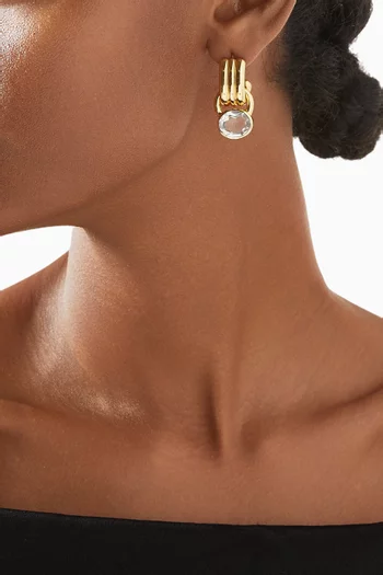 Pure Earrings in 22kt Gold-plated Brass