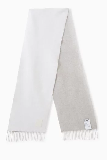 Logo Scarf in Wool-cashmere Blend