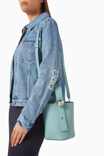 Mini Pebble Bucket Bag in Calfskin