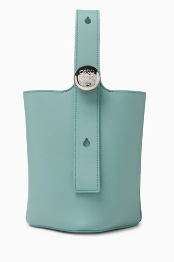 Mini Pebble Bucket Bag in Calfskin
