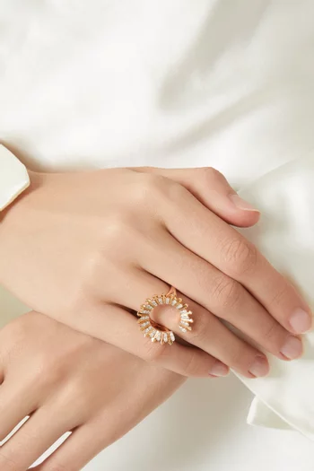 Luz Diamond Cocktail Ring in 18kt Rose Gold