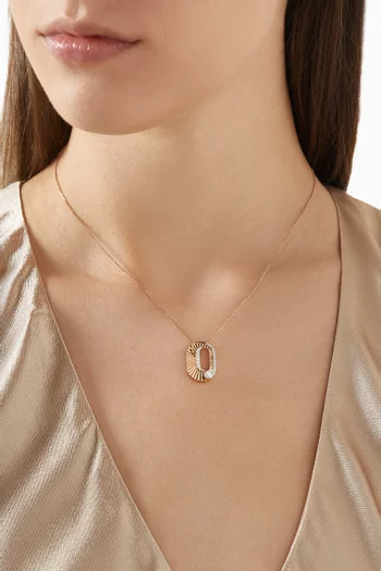 Ra Diamond Pendant Necklace in 18kt Rose Gold