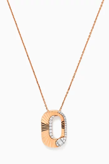 Ra Diamond Pendant Necklace in 18kt Rose Gold