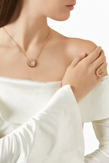 Diamond Coil Pendant in 18kt Rose Gold