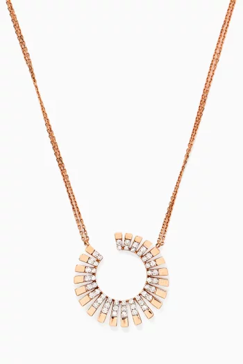 Diamond Coil Pendant in 18kt Rose Gold