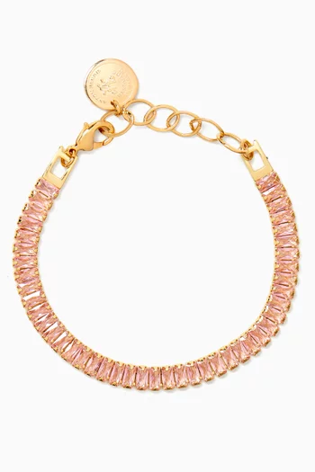 Lily Crystal Bracelet in Gold-plated Brass