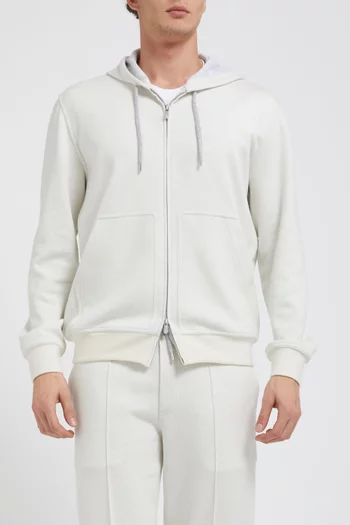 Zip-closure Cardigan Sweatshirt