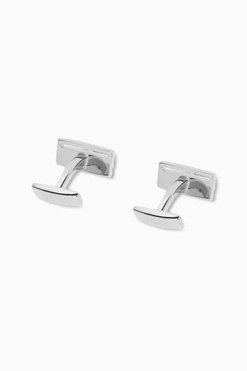 Logo-engraved Cufflinks & Tie Clip Set