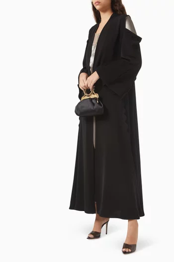 Scalloped-trim Abaya
