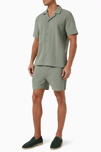 6" Shorts in Waffle-weave Cotton