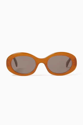 Triomphe Oval Sunglasses in Acetate