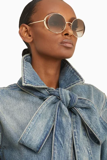 Signature Round Sunglasses in Metal