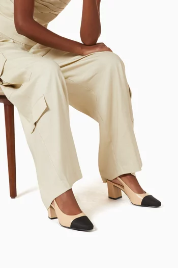 Marcy 65 Slingback Pumps in Leather