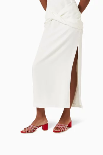 Samara 50 Crystal-embellished Mules in Satin