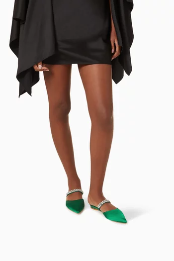 Layla Crystal-embellished Mules in Satin