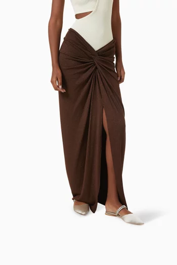 حذاء مفتوح ليلى مرصع بالكريستال ستان