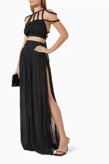 Severyna Top & Maxi Skirt Set in Cotton