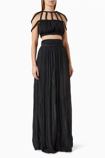 Severyna Top & Maxi Skirt Set in Cotton