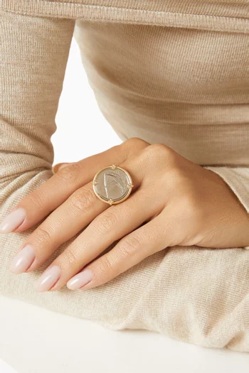 Sak Gafla 10 Fils Ring in 18kt Gold