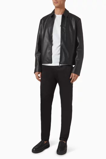 Wing-collar Jacket in Nappa Leather