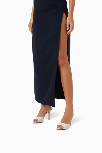 حذاء مفتوح إيل بكعب 85 مم جلد لامع