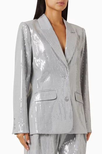 Oversized Sequin-embellished Blazer