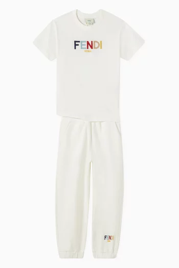 Logo Embroidered T-shirt in Cotton