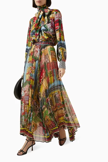 Katz Pleated Maxi Skirt