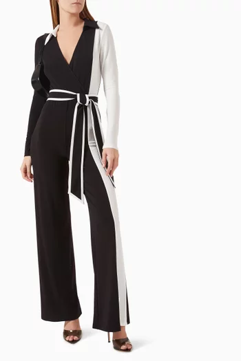 Melinda Belted Jumpsuit in Jersey